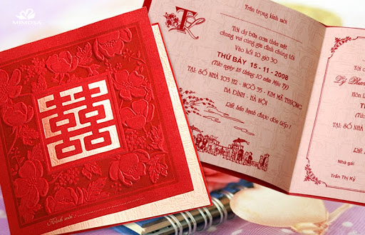 Thiệp cưới truyền thống  Thiết Kế  In Ấn  Quảng Cáo Hoa Sắc Màu
