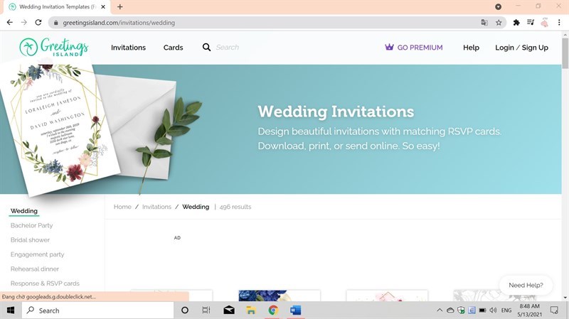 ứng dụng thiết kế thiệp cưới online greeting island